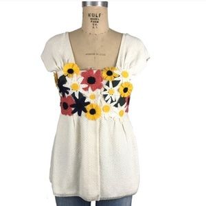 SOLD! Anthropologie Moth Park Days ivory sweater